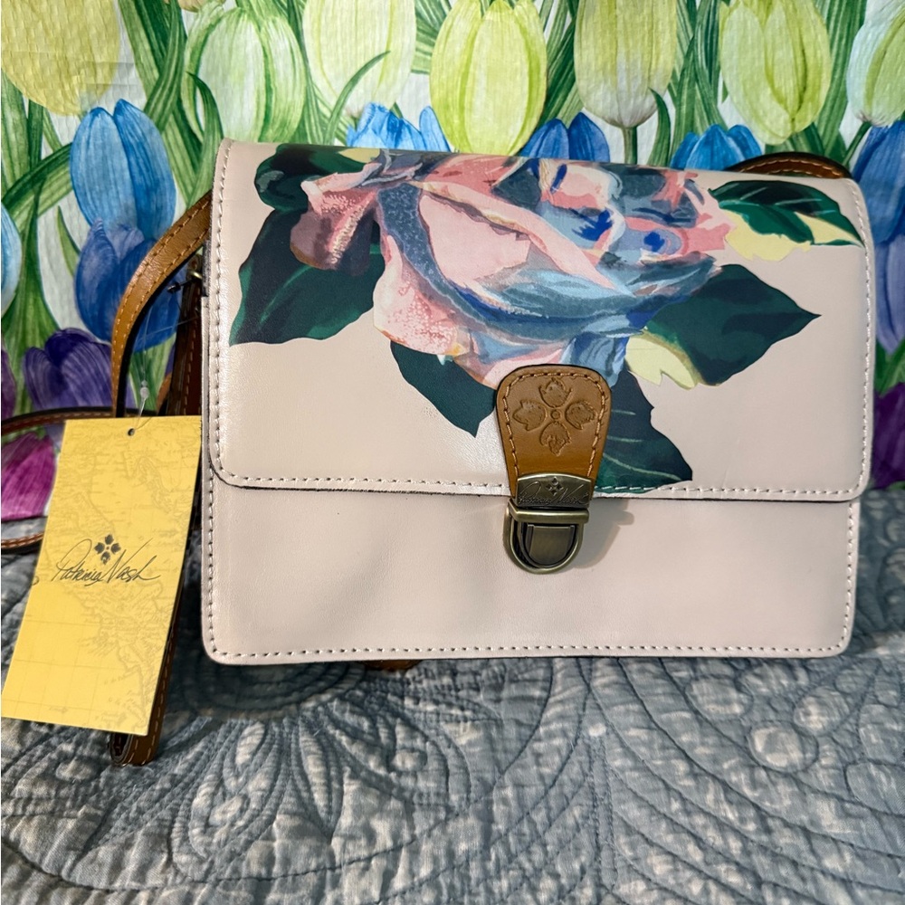 NWT Patricia Nash Lanza Winterbloom pink crossbody